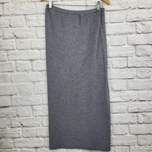 CLUB MONACO Women's Size Medium Gray Faux Wrap Modest Skirt - Picture 4 of 8